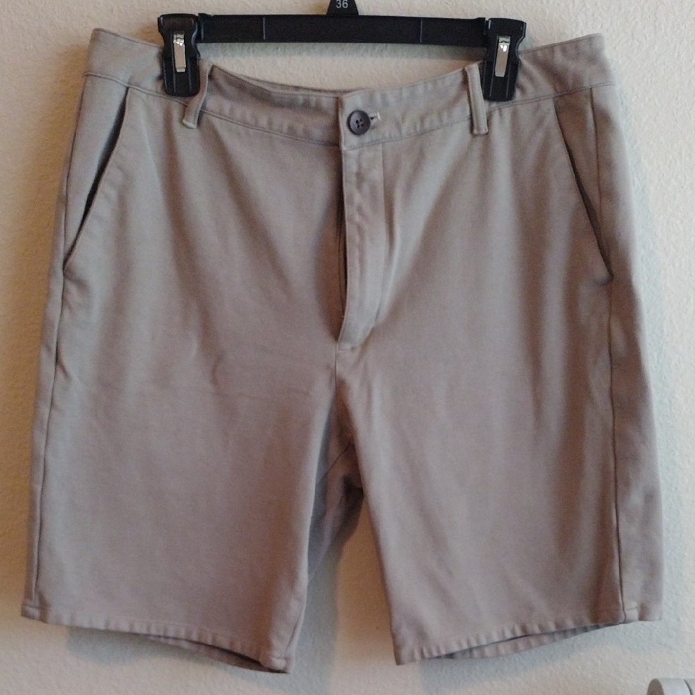 True Classic Stylish Tan Flat Front Shorts